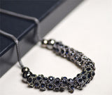Black Round Sapphire and Blue Diamond Necklace – Jewelry Gift Ideas — 5