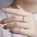 925 Silver Plated 14K Gold Female Ring – Gifts for Her — 3
