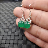 Fashion Personality Green Chalcedony Round Earrings – Stylish Gifts — 4