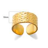 Stainless Steel Oil Pressure Ring Irregular Wide – Stylish Gifts — 7