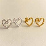 Women's S925 Sterling Silver Hollow Heart Earrings – Gifts for Her — 2