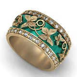 Green Butterfly Inlaid Zircon Women's Ring – Gifts for Her — 2