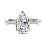 High Carbon Diamond Square Diamond S925 Ring – Gift Ideas — 8