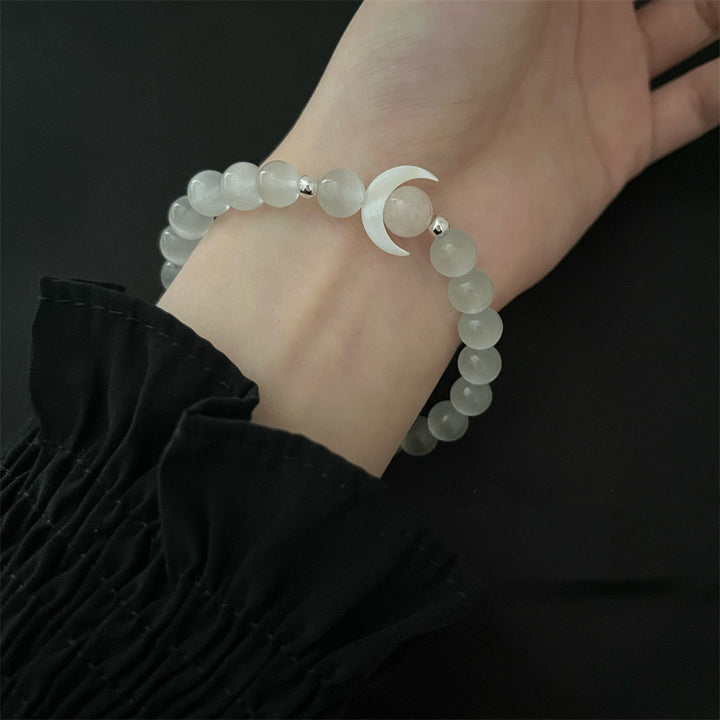 Light Luxury Moon Shell Powder Crystal Cat's Eye – Cat Lover Gifts — 1
