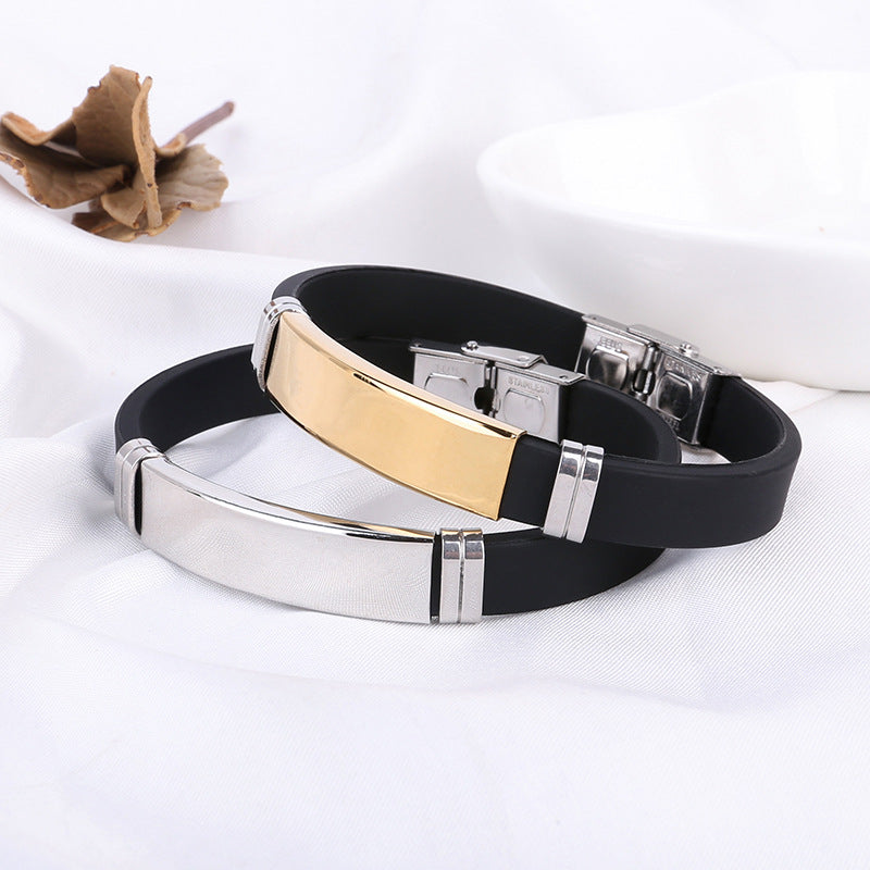 Silicone stainless steel bracelet – Jewelry Gift Ideas — 1