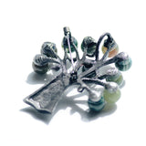 Fashionable Natural Stone Tree Retro Alloy Brooch – Jewelry Gift Ideas — 4