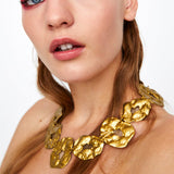 Irregular shape gold necklace – Jewelry Gift Ideas — 3