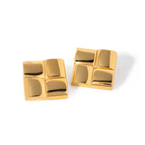 18K Gold Stainless Steel Glossy Cross Texture – Practical Gifts — 3