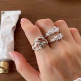 S925 Sterling Silver Women's Irregular Simple Ring – Gifts for Her — 2