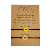 Heart-shaped Sunflower Wax Line Hand-woven Couple – Jewelry Gift Ideas — 13