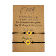 Heart-shaped Sunflower Wax Line Hand-woven Couple – Jewelry Gift Ideas — 13