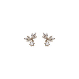 Women's Small Wing Earrings With Full Diamond Petals – Gifts for Her — 4