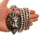 Men's Stainless Steel Lion Head Animal Pendant – Jewelry Gift Ideas — 2