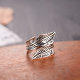 Leaf Exaggerated Opening Ring For Men And Women – Gifts for Her — 4