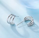 C-shaped hollow line men and women earrings – Gifts for Her — 3