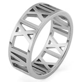 Hollow Out Roman Titanium Steel Ring – Thoughtful Gifts — 4