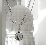 Human Head Coin Necklace Niche Design Sense – Jewelry Gift Ideas — 3