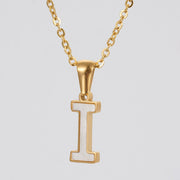 18K Gold Shell Stainless Steel Letter Pendant – Jewelry Gift Ideas — 10