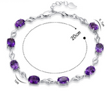Fashion Simple Silver Plated Amethyst Bracelet – Stylish Gifts — 3