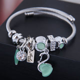 Metal Wild Simple Swan Pendant Bracelet – Jewelry Gift Ideas — 5