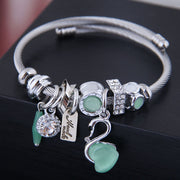 Metal Wild Simple Swan Pendant Bracelet – Jewelry Gift Ideas — 5