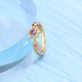 S925 Sterling Silver Amethyst Diamond Ring – Meaningful Gifts — 3