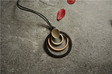 Women's Simple Circle Pendant Long Necklace – Jewelry Gift Ideas — 5