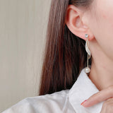 S925 Silver Needle Tassel Earrings Simple – Stylish Gifts — 1