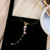Purple Butterfly Tassel Necklace New Clavicle – Jewelry Gift Ideas — 2
