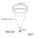 Alloy Sunflower Pendant Double Necklace Lady – Jewelry Gift Ideas — 6