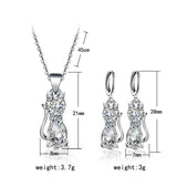 Cute Kitty Zircon Pendant Alloy Plated Silver – Jewelry Gift Ideas — 2