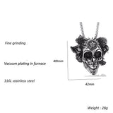 Vintage Titanium Steel Crown Skull Pendant – Jewelry Gift Ideas — 2