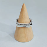 Simple and creative old chain English letter ring – Birthday Gifts — 5