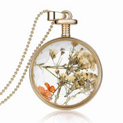 Dried flower specimen multicolor necklace – Jewelry Gift Ideas — 5