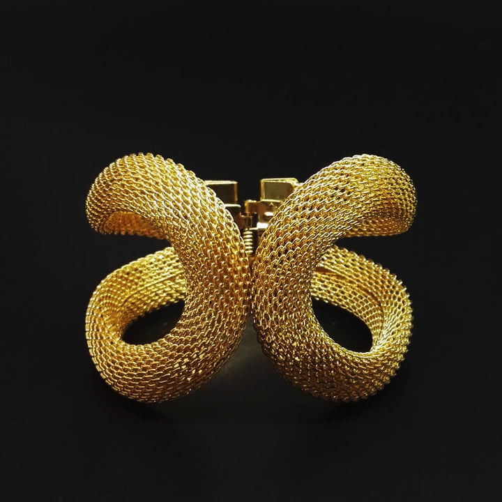 Gold Mesh Design Stretch Bracelet Accessory – Stylish Gifts — 1