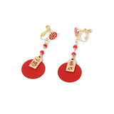 Red New Year Earrings Spring Festival Sterling – Thoughtful Gifts — 4