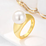 Geometric Round Pearl Simplicity Fashion Ring – Stylish Gifts — 3