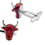 Fun Red Bull Head Shaped Shirt Cufflinks – Unique Gift Ideas — 2