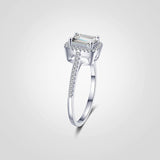 Silver Plated Platinum D Color Wedding Ring For Women – Gifts for Her — 2