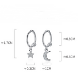 Asymmetrical Star Moon Sweet Earrings – Surprise Gifts — 6