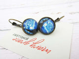 Vintage Flower Arrangement Glass Jewelry Earrings – Jewelry Gift Ideas — 2