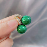 Women's Fashion Temperament Green Large Pearl Earrings – Stylish Gifts — 5