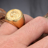 Cast Wind Lion Head Men's Titanium Ateel Ring Ring – Gifts for Him — 2