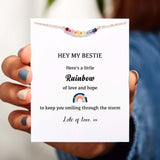 Rainbow Crystal Necklace Collarbone Chain – Jewelry Gift Ideas — 4