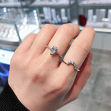 A crystal Light Stacking Ring Water Drop Crown Shape – Stylish Gifts — 4