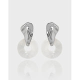 Niche White Crystal S925 Sterling Silver Stud – Birthday Gifts — 3