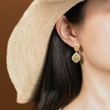 Women's Retro Natural Sapphire Earrings – Gifts for Her — 4