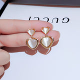 Silver Needle Opal Earrings Temperament Geometric – Stylish Gifts — 3
