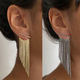 Gold Tassel Long Earrings – Meaningful Gifts — 1