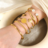 18K Stainless Steel Smooth Bracelet Plating – Jewelry Gift Ideas — 4